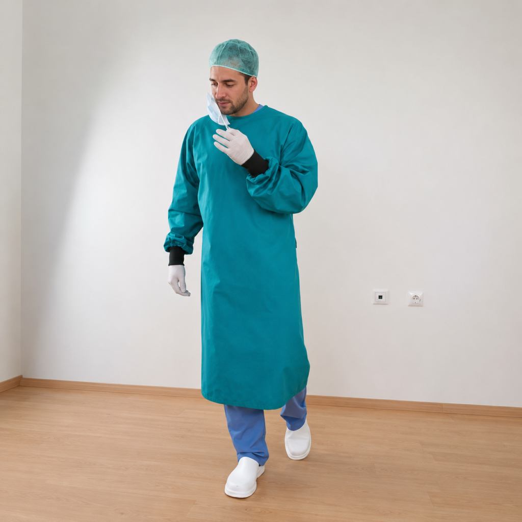 Reusable Protective Gown Cotton Canvas Integrated Protection