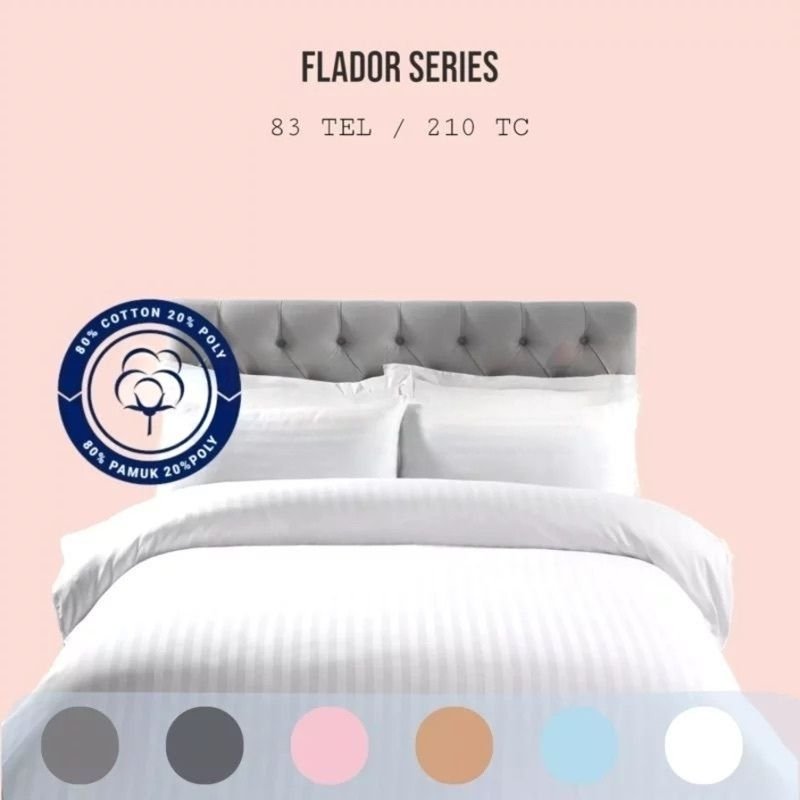 Flador Series 83 Tel Sateen Stripe Bed Sheet – Cotton Poly