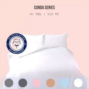 Cunda Series 83 Tel Plain Sateen Bedding Set – Cotton Poly