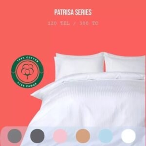 Patrisa Series 120 Tel 0,5 cm Sateen Stripe Bedding Set – 0 Cotton