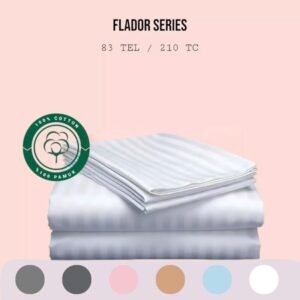 Flador Series 83 Tel Sateen Stripe Bed Sheet – 0 Cotton