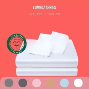 Lumbuz Series Plain Sateen Bed Sheet 120 Tel – 0 Cotton