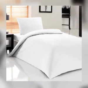 Single Duvet Cover 83 TC Plain Sateen White 160x230