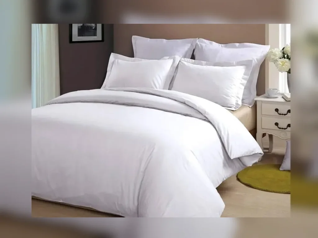 Double Duvet Cover 83 TC Plain Sateen White 200x230 — Textile Project Supply