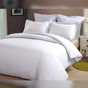 Double Duvet Cover 83 TC Plain Sateen White 200x230