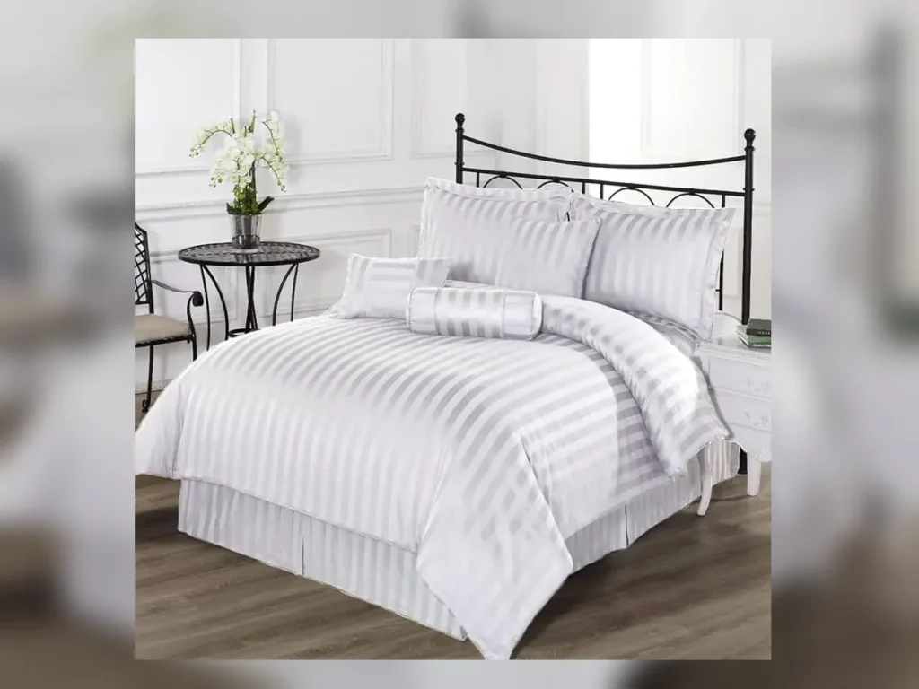 Double Duvet Cover 83 TC Striped Polysateen 200x230 — Textile Project Supply