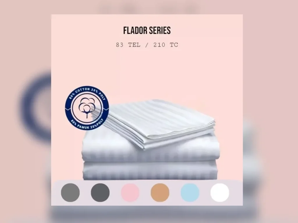 Flador Collection 83 TC Striped Sateen Duvet Cover Set – 80% Cotton 20% Poly — Textile Project Supply