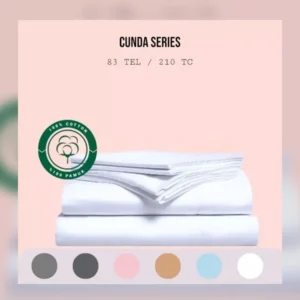 Cunda Collection 83 TC Plain Sateen Duvet Cover Set – 100% Cotton – Model 02
