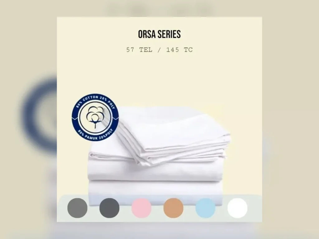 Orsa Collection 57 TC Bed Sheet – 80% Cotton 20% Poly — Textile Project Supply