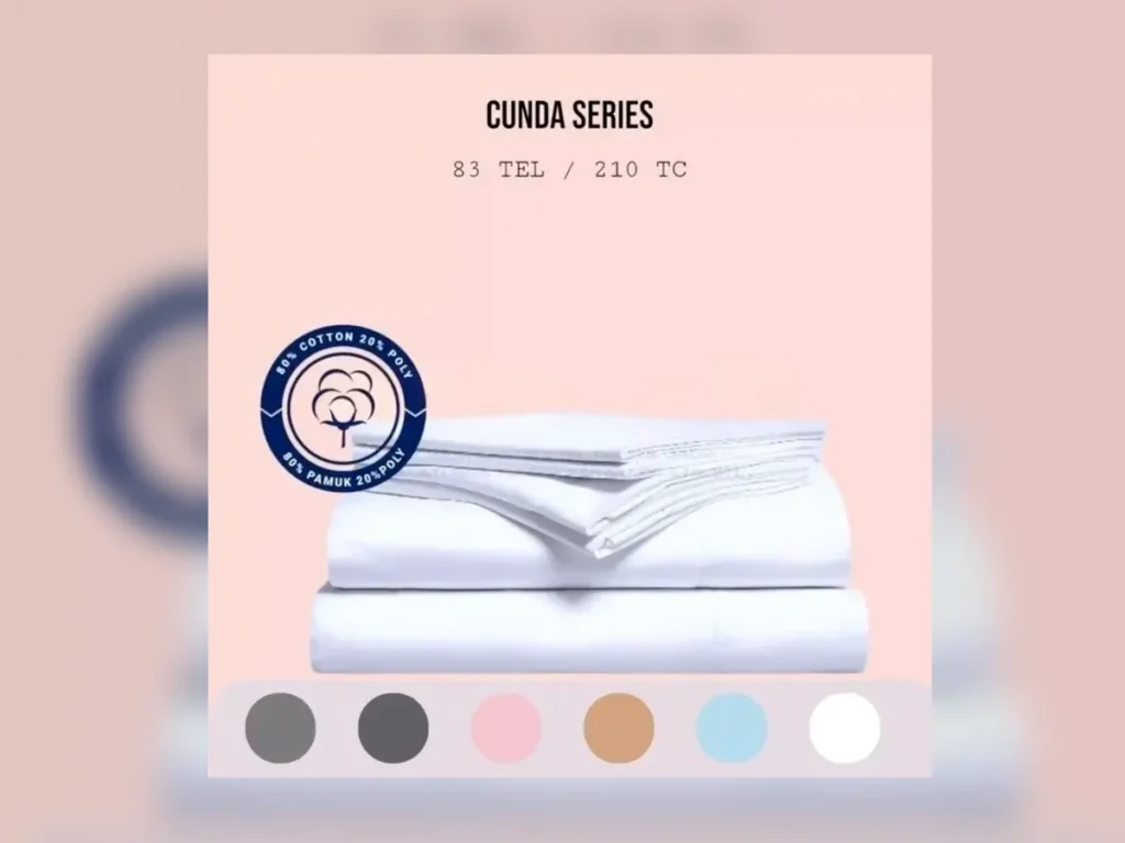 Cunda Collection 83 TC Striped Sateen Bed Sheet – 80% Cotton 20% Poly — Textile Project Supply
