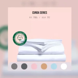 Cunda Collection 83 TC Plain Sateen Bed Sheet – 100% Cotton