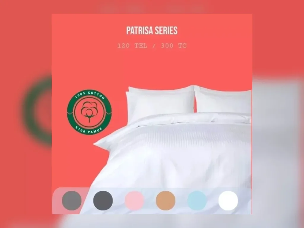 Patrisa Collection 120 TC Striped Sateen Bed Sheet – 100% Cotton — Textile Project Supply