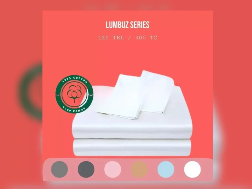 Lumbuz Collection Plain Sateen Bed Sheet 120 TC – 100% Cotton — Textile Project Supply