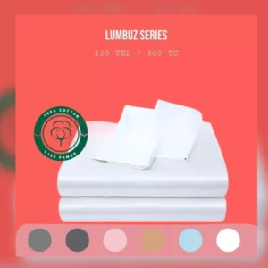 Lumbuz Collection Plain Sateen Bed Sheet 120 TC – 100% Cotton
