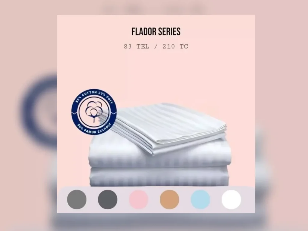 Flador Collection 83 TC Striped Sateen Duvet Cover – 80% Cotton 20% Poly — Textile Project Supply