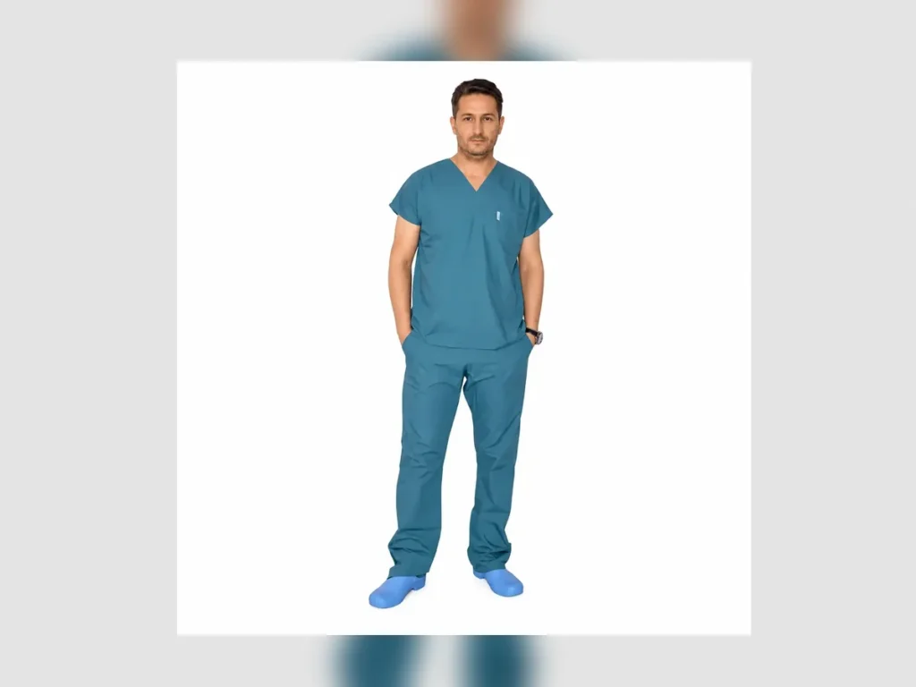 V-Neck Surgical Scrub Set – Model 02 — Textile Project Supply