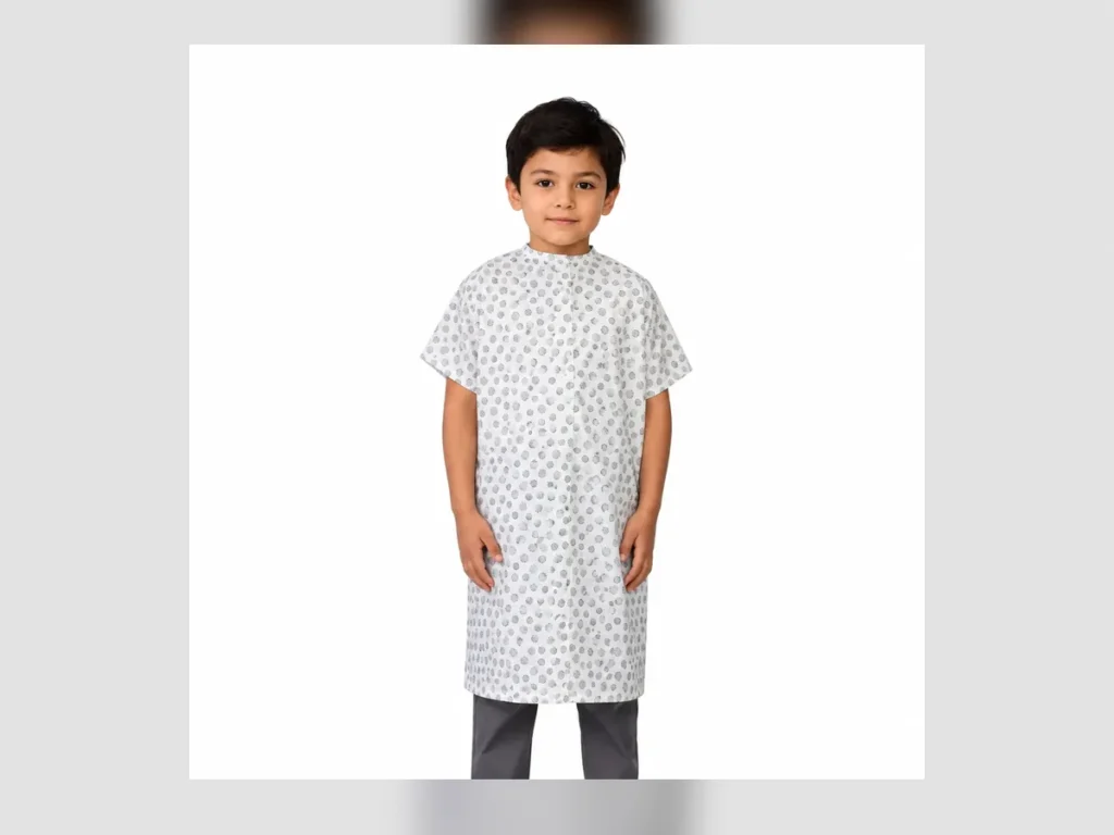 Patterned Children’s Patient Gown – Model 01 — Textile Project Supply