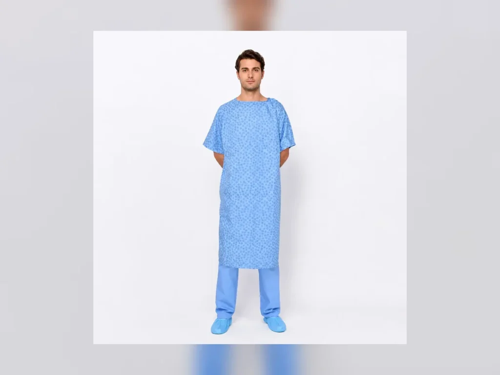 Patterned Adult Patient Gown — Textile Project Supply