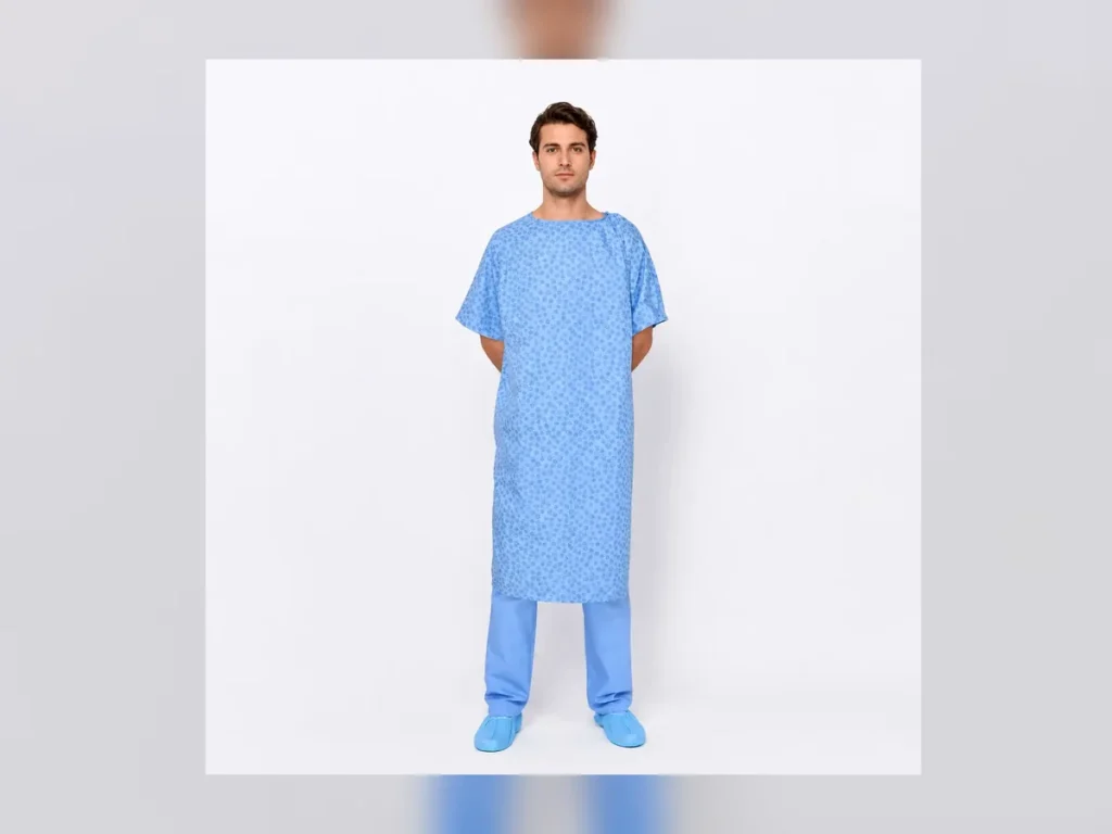 Patterned Adult Patient Gown — Textile Project Supply