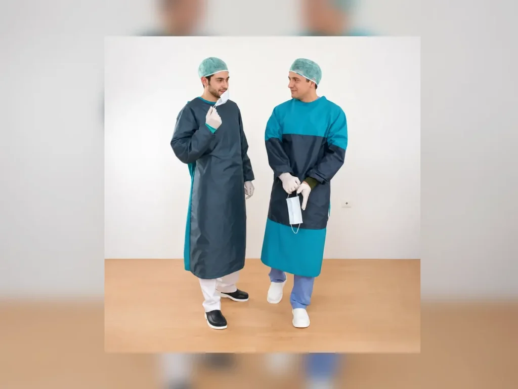 Linen Surgical Gown with Partial Reinforcement — Textile Project Supply